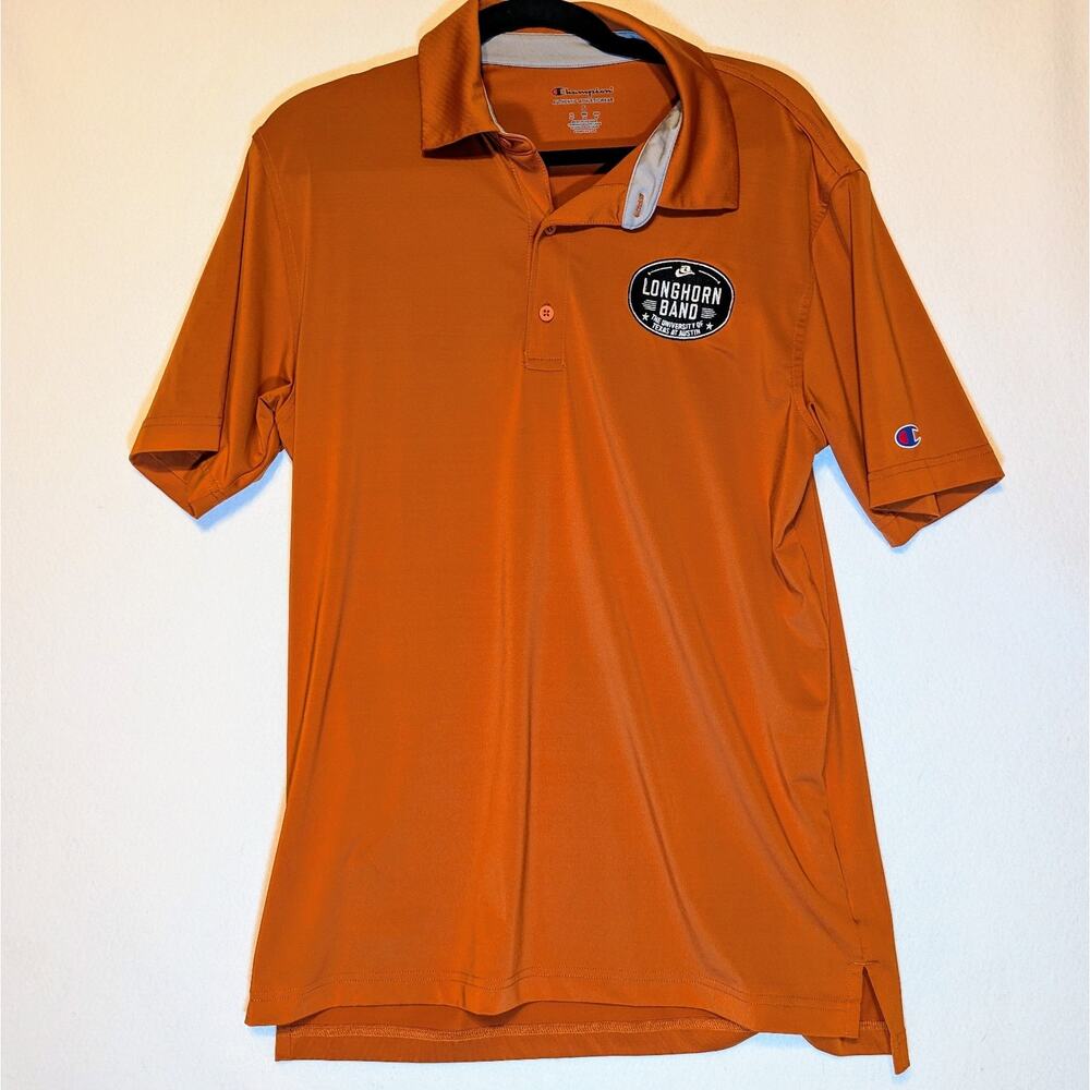 Champion Dri fit Longhorn Band Collared Short Sleeve Sz Small